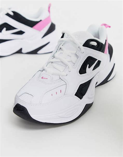 nike wmns m2k tekno rosa schwarz weiss